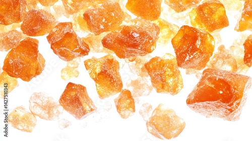 Wallpaper Mural Heap of Orange Rock Candy Pieces Isolated on White Background Torontodigital.ca
