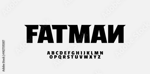 Modern Bold and Heavy Font. Urban culture lettering for fashion, logo, brand etc. Typography Typeface Uppercase Lowercase and Number. Editable Vector Illustration.