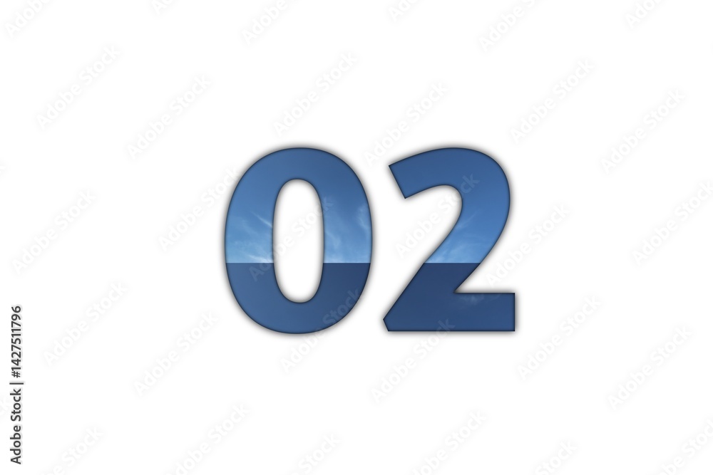 Sky and Sea Number Design: 02 Graphical Element Sky and Sea Number Design: 02 Graphical Element