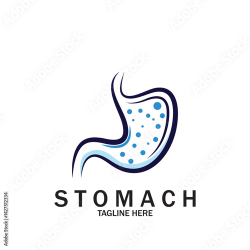 Stomach Logo vector illustration design creative Gastroenterology Healthy Logo element icon  Stomach healthcare icon vector template