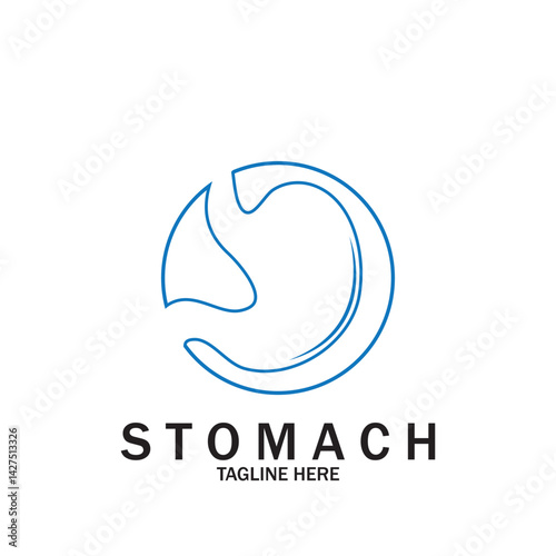 Stomach Logo vector illustration design creative Gastroenterology Healthy Logo element icon  Stomach healthcare icon vector template