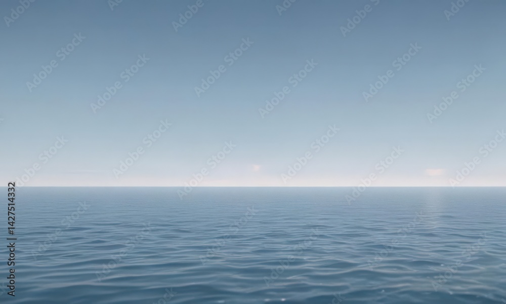 Obraz premium Gentle, dreamy light blue gradient, evokes calm ocean, abstract and peaceful , soft, subtle
