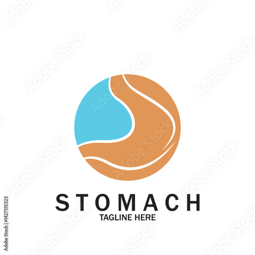 Stomach Logo vector illustration design creative Gastroenterology Healthy Logo element icon  Stomach healthcare icon vector template