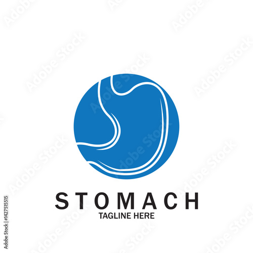 Stomach Logo vector illustration design creative Gastroenterology Healthy Logo element icon  Stomach healthcare icon vector template
