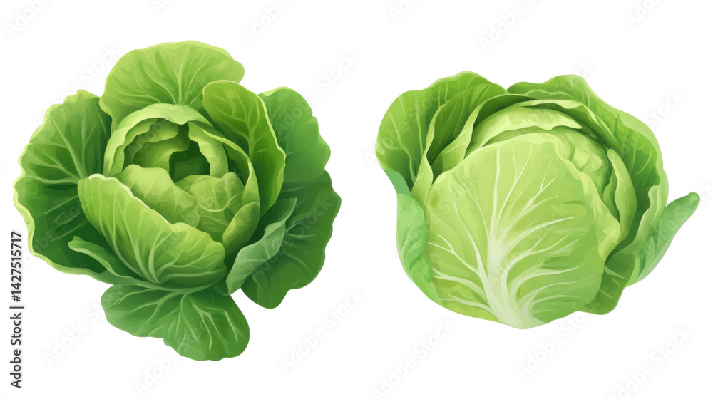 Obraz premium cabbage isolated on white background
