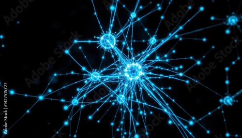 Exploring neural network visualization in artistic lines digital art abstract environment high-tech perspective