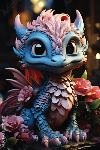Enchanted Dragon in Fairy Garden.