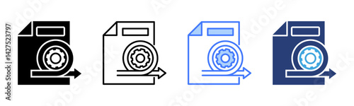 Scrum icon sheet multiple style collection