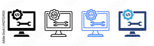 Configuration icon sheet multiple style collection