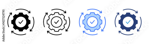 Consistency icon sheet multiple style collection