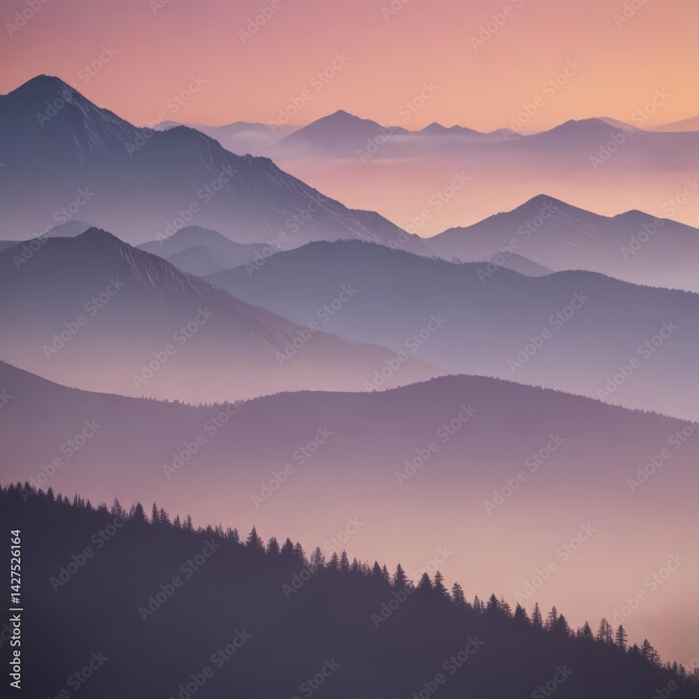 Obraz premium sunrise over mountains