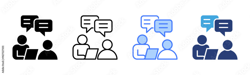 Interview icon sheet multiple style collection Interview icon sheet multiple style collection