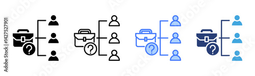 Job Position icon sheet multiple style collection