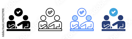 Negotiation icon sheet multiple style collection