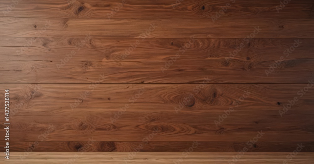 Fototapeta premium Rich dark wood grain background, subtle texture, warm beige & brown tones , natural, subtle