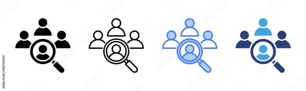 Hiring icon sheet multiple style collection Hiring icon sheet multiple style collection