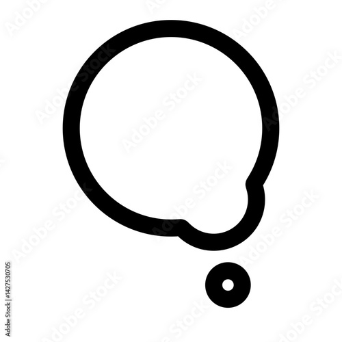 thought bubble with dot