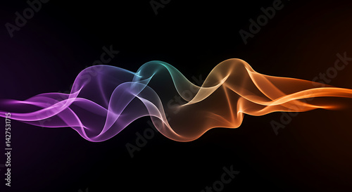 multicolored smoke wave digital wallpaper
