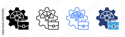 Perfomance icon sheet multiple style collection