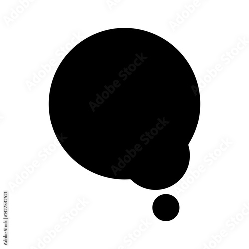 thought bubble with dot