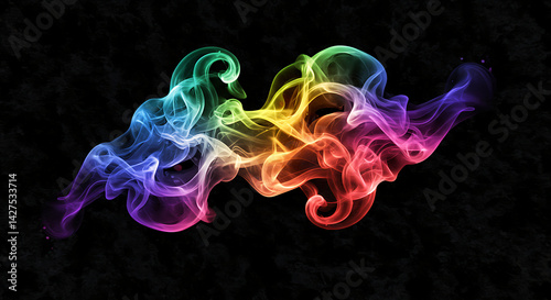 multicolored smoke wave digital wallpaper