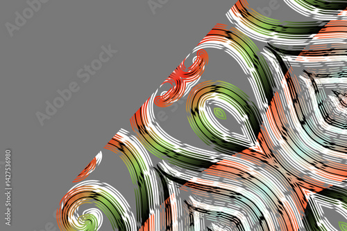 luxury traditional Indonesian Dayak batik design with aesthetic gradient background 