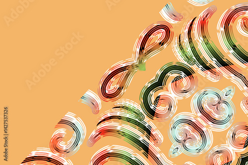 luxury traditional Indonesian Dayak batik design with aesthetic gradient background 