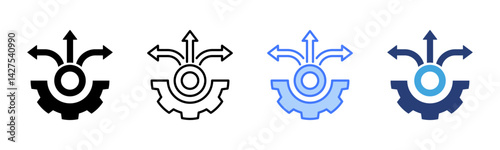 Flexibility icon sheet multiple style collection