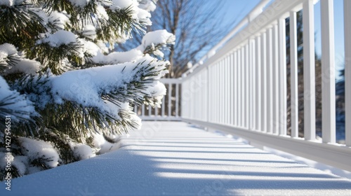 Snow Covered Trees in a Winter Landscape.
