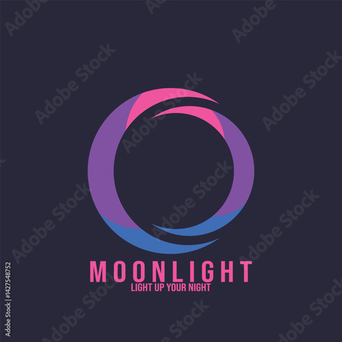Moon Sun Mosaic abstract icon vector illustration template design