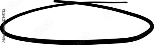 Thickly Sketched Oval Outline