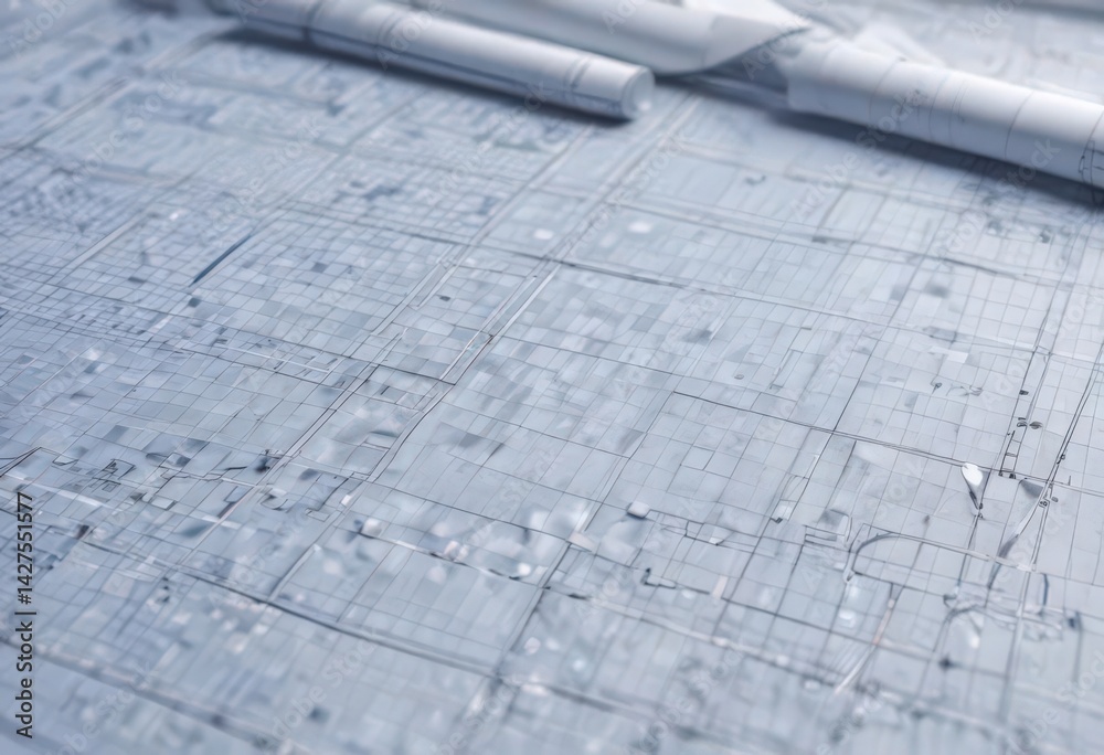 Blueprint photo mockup; grid overlay, architectural design, construction, engineering, technical drawing, plan, grunge, engineering, template Blueprint photo mockup; grid overlay, architectural design, construction, engineering, technical drawing, plan, grunge, engineering, template