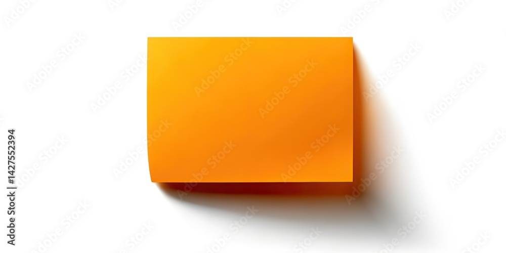 Orange Sticky Note Shadow Left Copy Space AI Photo Orange Sticky Note Shadow Left Copy Space AI Photo