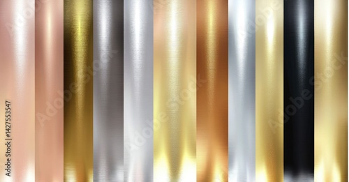 Metallic Textures: A Brushed Gold and Silver Collection