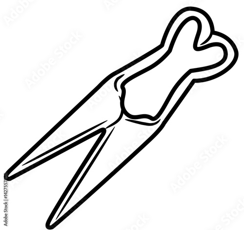 scissors backyard gardening equipment coloring page