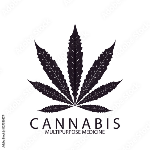 Pot Cannabis for CBD THC design logo icon vector illustration template design