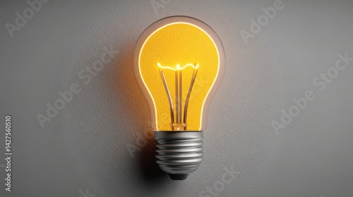 Light bulb illuminating wall in urban setting representing innovation and startups emerging in non-urban environments