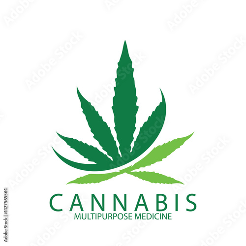Pot Cannabis for CBD THC design logo icon vector illustration template design