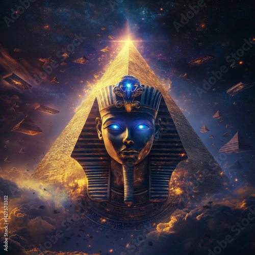 Surreal fusion of ancient Egypt