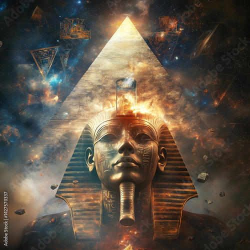 Surreal fusion of ancient Egypt