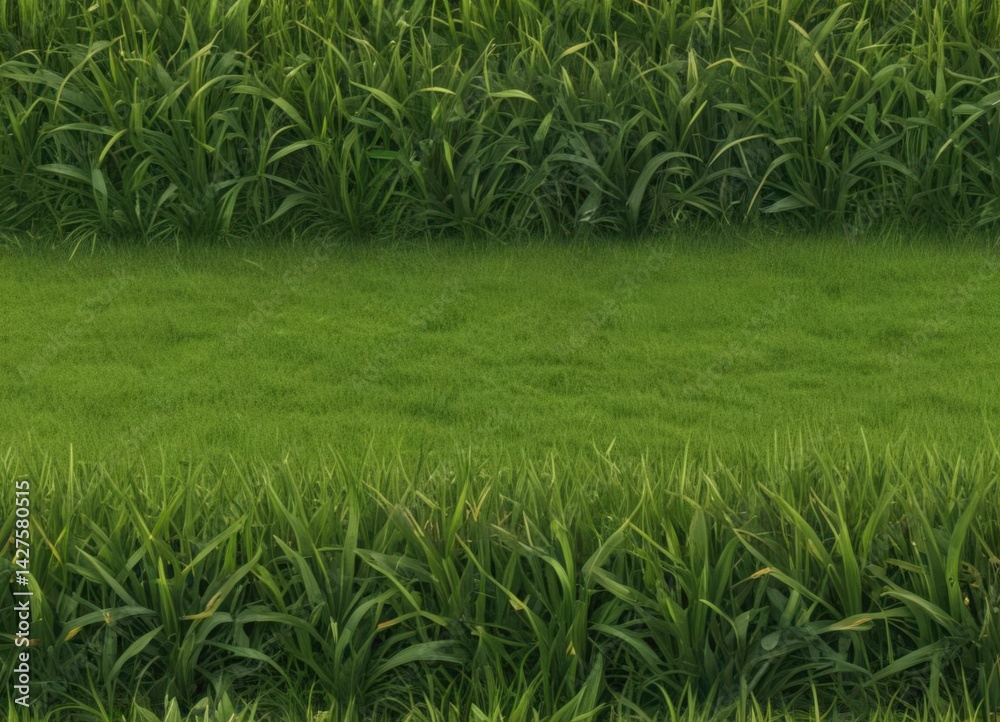 Obraz premium Realistic grass border, seamless vector pattern Perfect for nature-themed projects , texture, vegetation, grass