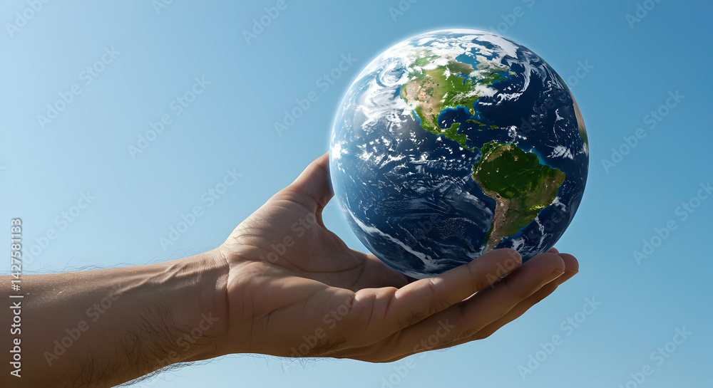 Hand Holding Earth Globe Hand Holding Earth Globe