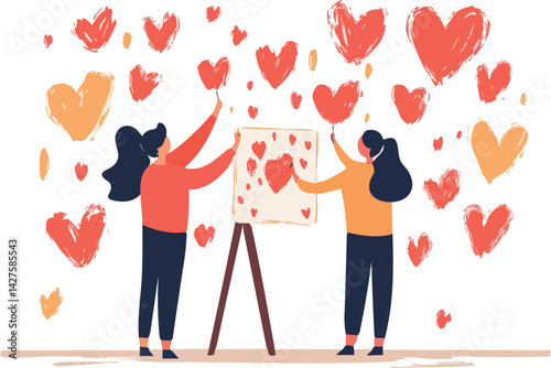 vector illustration of a couple