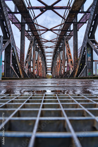 Obraz na płótnie Alte Hubbrücke in Magdeburg w salonie