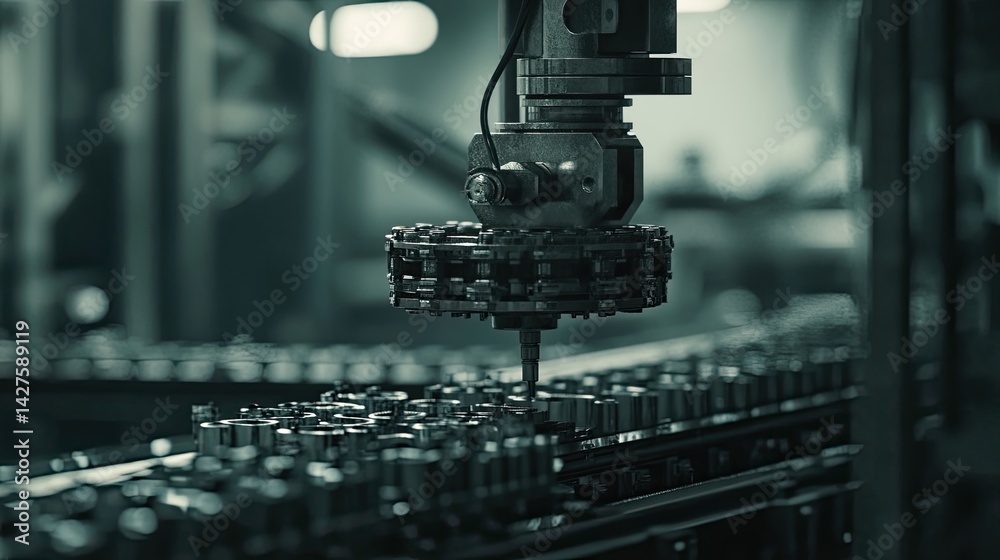 Robotic Precision Automated Factory Assembly Line. Robotic Precision Automated Factory Assembly Line.