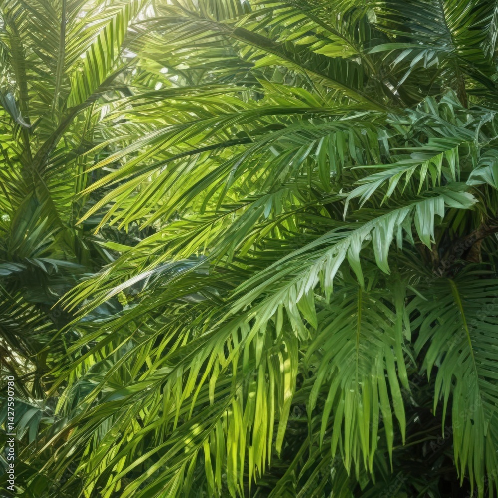 palm tree leaves, green palm tree, green fern leaves palm tree leaves, green palm tree, green fern leaves
