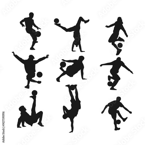 silhouette freestyle soccer collection set