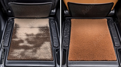 Before  After Clean Car Floor Mat Transformation.