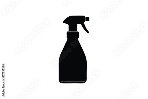 spray bottle on black background