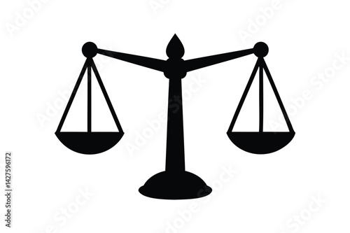 Scales Libra icon silhouette